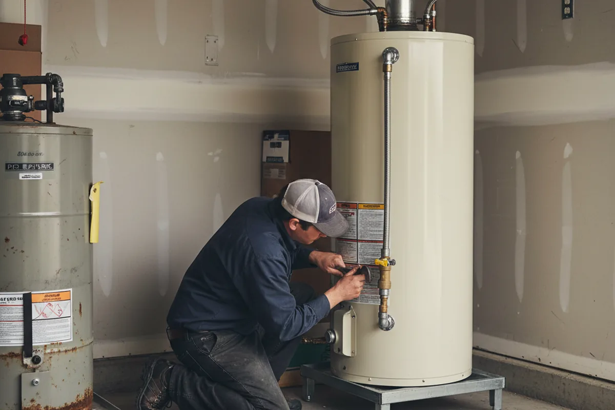 Water heater and shutoff valve replacement in Versailles